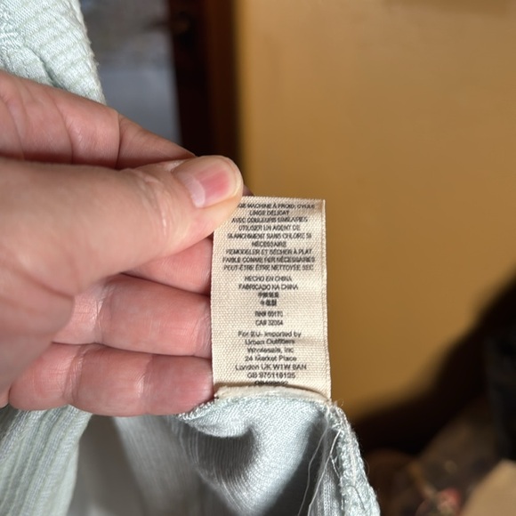 Free People Bondi Waffle Knit Tank Top Seafoam Green Size Small Oversized - Picture 10 of 11